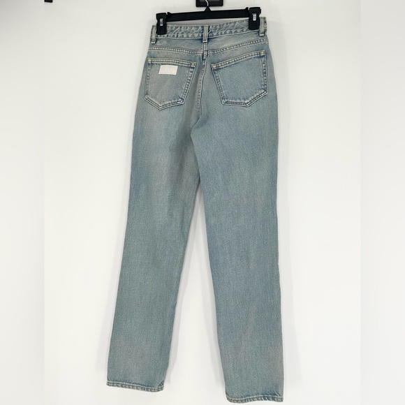 Ganni Swigy Style 6551 Classic Blue Denim Jeans, Tint Wash, Size 25, NWT - Picture 3 of 13